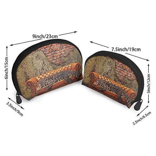 JDHFJ Decadence Grunge Ruin Brick Wall Bolsas portátiles Clutch Pouch Coin Purse Bolsa de Almacenamiento de Viaje cosmético OneBig and OneSmall 2Pcs Papelería Lápiz Bolsa multifunción Cartera para ni