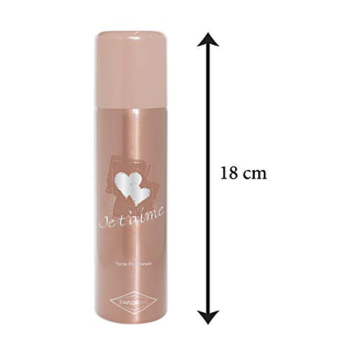 JE T'AIME PASSIONNEMENT • Caja para mujer • Eau de Parfum 100 ml + Desodorante 150 ml • Vaporizador • Spray • Perfume para mujer • Regalo• EVAFLORPARIS