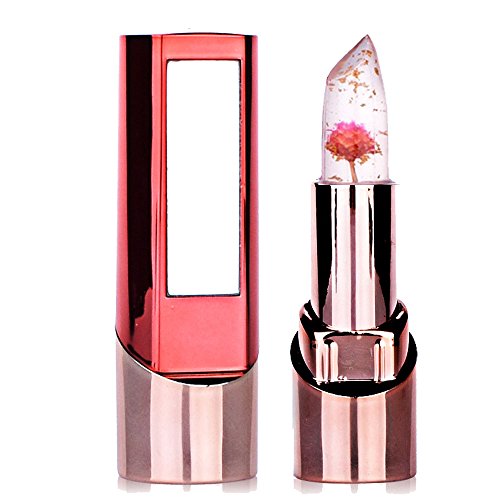 Jelly Lipstick richoose larga duración de cambio de color hydrater brillante flor exceso brillante de labios cosmética profesional con un beau espejo para la moda de las mujeres