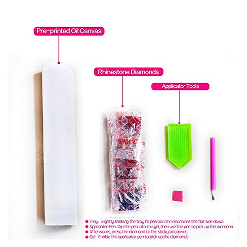 Jestang - Kit de pintura de diamante 5D para adultos y niños, para decoración de pared, diseño de calabaza, Halloween, 30 x 39,7 cm