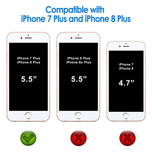 JETech Funda para iPhone 8 Plus / 7 Plus, Carcasa Anti-Choques y Anti-Arañazos, Transparente