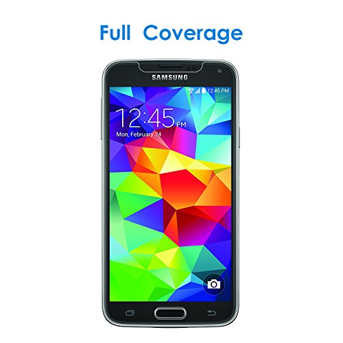 JETech Protector de Pantalla Compatible con Samsung Galaxy S5, Vidrio Templado, Transparente, 2 Unidades