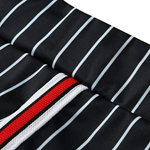 JiaMeng Casuales Pantalones para Hombre Joggers Patchwork a Rayas Pantalones de chándal con cordón Ocasionales Pantalones Largos con Bolsillos y Cintura con cordón