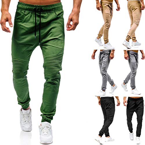 JiaMeng Pantalones de Trabajo Estilo Cargo para Hombre Pantalones Largos de pantalón de Trabajo Multibolsillos sólidos al Aire Libre Ocasionales para Exteriores Acampar Senderismo (S, A1~Caqui)
