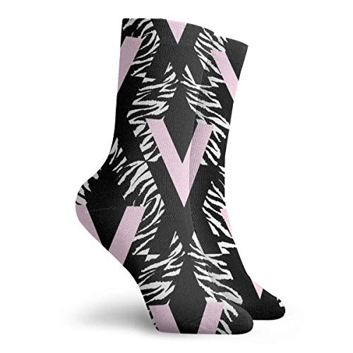 JIANYU Trazos de Pincel de Tinta Calcetines Largos de 30 cm Medias Deportivas de Ocio de algodón