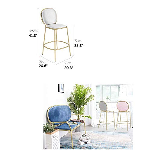 JIAYIBAO Bar Silla Desayuno Silla De Maquillaje Respaldo Del Taburete Adecuado Para La Familia CafeteríA Cocina