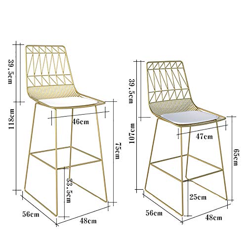 JIAYIBAO Taburete De Bar Silla De Bar Silla De Desayuno Silla De Maquillaje Casa De Café CafeteríA Cocina De Varios TamañOs Opcional (TamañO: 65 / 75cm)