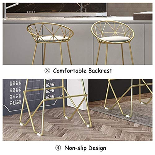 JIAYIBAO Taburete De Bar Silla De Desayuno Silla Alta Taburete Maquillaje CafeteríA Familiar Asiento De Cocina Altura -45/65 / 75cm / Carga-200kg