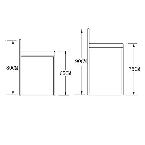 JIAYIBAO Taburete Silla De Bar Silla De Desayuno Maquillaje Respaldo De Heces Adecuado Para La Familia CafeteríA Cocina Multicolor Opcional (TamañO: 65 Cm / 75 Cm)