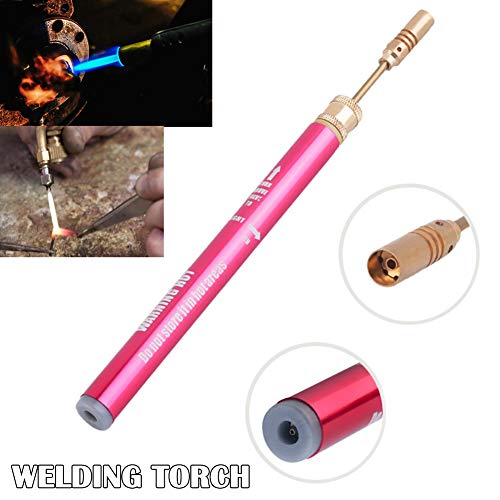 JIEHED Welding Torch Small Air Blow Torch Pen Type Small Spray Torch Fire Tool,Replaceable Nozzles Fire Tool Flame Burner Flamethrower for Brazing Barbecue