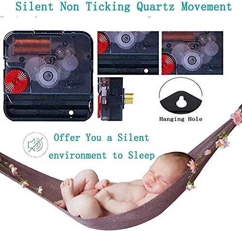 jifyasuo Wall Clock 10in Floral Boho Style Horse Opium Blossoms Poppy Wreath Equestrian Illustration Turquoise Apple GreenSilent Home Office Decor Non-Ticking Clock Office Decorative