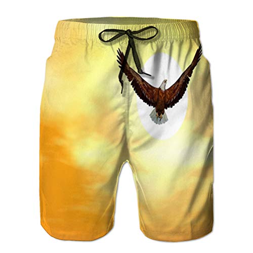 jiilwkie Shorts de Playa de Secado rápido para Hombre American Dream Happy XXL