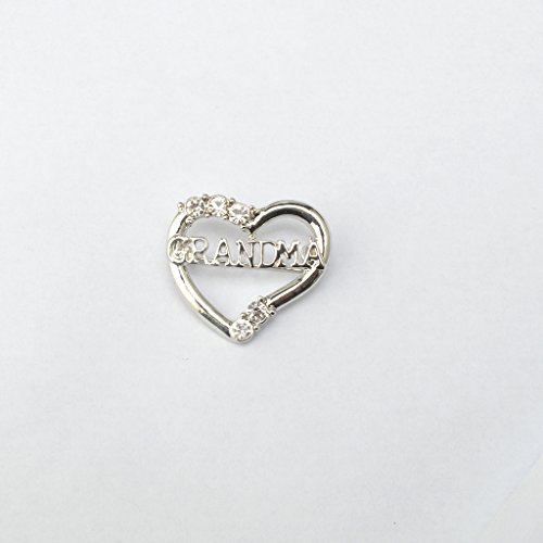 Jili Online - Broche en forma de corazón con cristales de esmeralda y diamantes de imitación