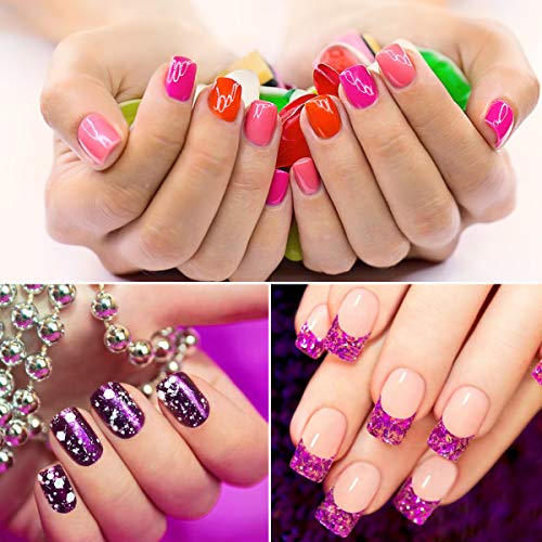 Jinlaili 5PCS Pinceles para Uñas, Set de Cepillo de Esmalte Uñas, Gel Nail Art Brush, Cepillo uñas pinceles para decoración de uñas, Nail Art acrílico pintura dibujo diseño cepillo, Pinceles para Uñas