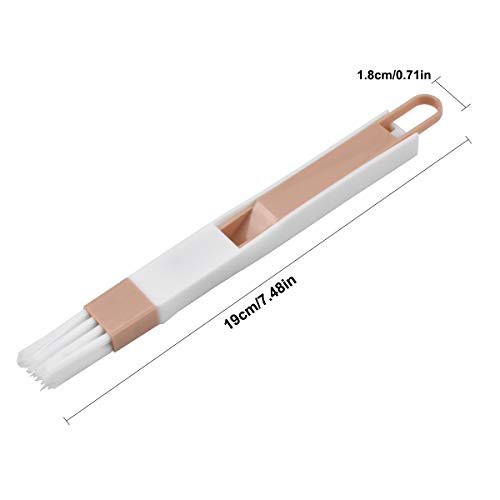Jinlaili Cepillo de Ranura, 5 Pz Cepillo de Limpieza Multifunción, Herramienta de Limpieza de Ventanas, Teclado Cepillo, Cepillo de Limpieza Pequeño, Mini Recogedor y Cepillos Hogar