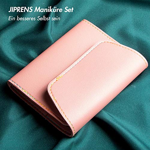 JIPRENS set de manicura 16 en 1 kit de pedicura tijeras para uñas cuidado de uñas cortaúñas, juego de uñas cortaúñas, kit de belleza de viaje Regalo perfecto para hombres y mujeres, color iridiscente