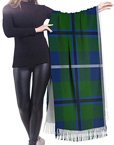JJsister Bufandas de Mujer,Bufanda Chales para Mujer, Winter Warm Wrap Shawl Clan Douglas Tartan Print Scarves Blanket Scarf For Women Men