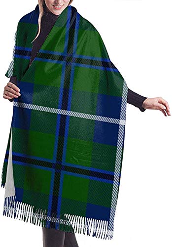 JJsister Bufandas de Mujer,Bufanda Chales para Mujer, Winter Warm Wrap Shawl Clan Douglas Tartan Print Scarves Blanket Scarf For Women Men