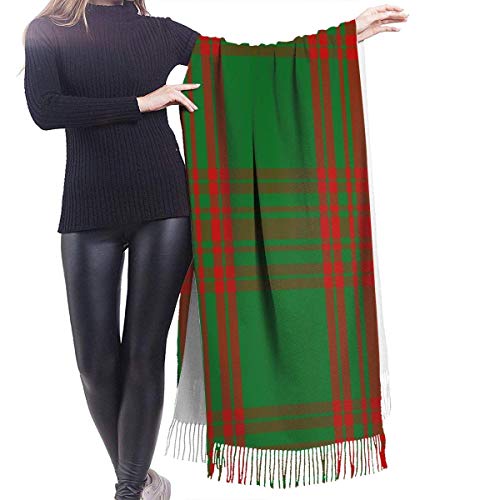 JJsister Bufandas de Mujer,Bufanda Chales para Mujer, Winter Warm Wrap Shawl MacShane Clan Tartan Print Scarves Blanket Scarf For Women Men