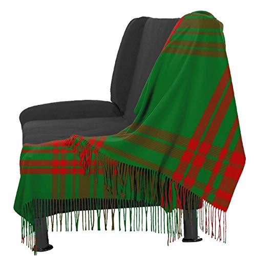 JJsister Bufandas de Mujer,Bufanda Chales para Mujer, Winter Warm Wrap Shawl MacShane Clan Tartan Print Scarves Blanket Scarf For Women Men