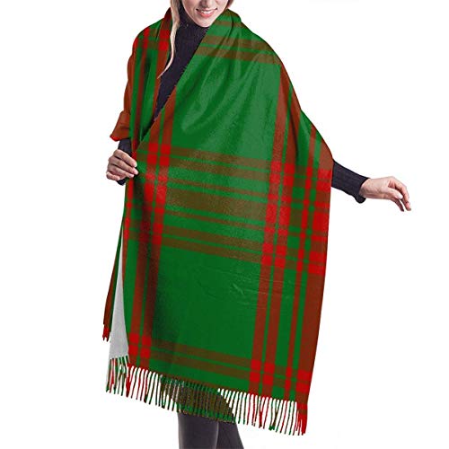 JJsister Bufandas de Mujer,Bufanda Chales para Mujer, Winter Warm Wrap Shawl MacShane Clan Tartan Print Scarves Blanket Scarf For Women Men