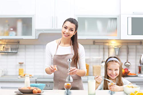 joeji's Kitchen Abridor Separador de cáscara de Huevo de Acero Inoxidable Shell Cracker para Huevos hervidos Duros/Blandos con Accesorios de Cocina adicionales (2 Tazas de Huevo y 2 cucharas)