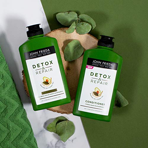 John Frieda Acondicionador Reparador Detox 250ml | Pelo Seco y Dañado | Hidratante | Solido | Nutritivo