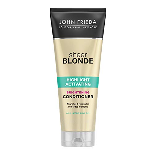 John Frieda Sheer Blonde Highlight Acondicionador activador iluminador con aceite de aguacate, 250 ml