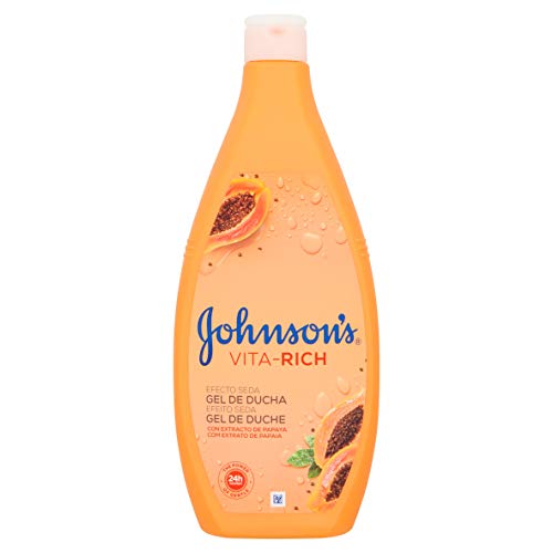 Johnson's Vita-Rich - Gel de ducha, efecto seda con extracto de Papaya, 750 ml