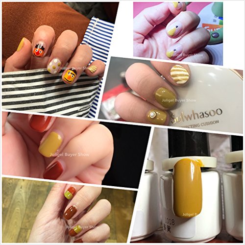 Joligel Esmalte Permanente para Uñas Pintauñas Efecto Gel Semipermanente Shellac UV LED para Manicura Pedicura Profesional Casera, Amarillo Mostaza (Amarillo Jengibre), 10ml