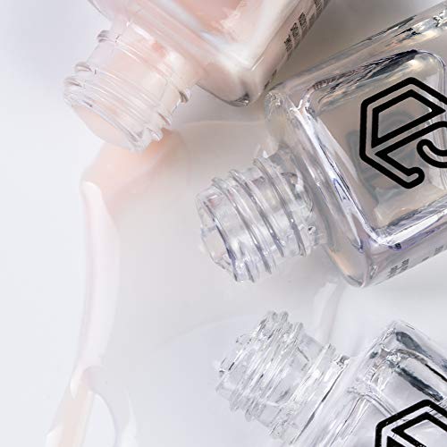 Jolly Dim Makeup - Set de esmalte de uñas French (pack de 3). Top Coat. Base de tratamiento de uñas. Esmalte de uñas Crepe 2