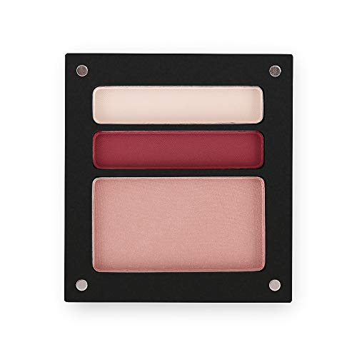 Jolly Dim Makeup - Set de maquillaje de noche para ojos y mejillas: 2 sombras de ojos + 1 colorete. Acabado mate. Paleta de maquillaje para rostro y ojos