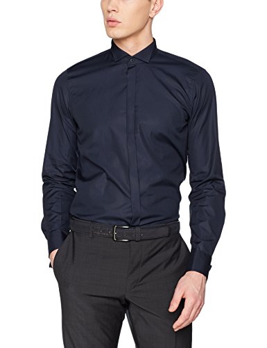 Joop! 17 JSH-26Pauly 10000628 Camisa, Azul (Navy 401), 40 cm para Hombre