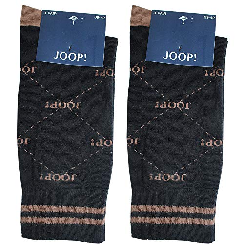 Joop! Calcetines para mujer, 2 unidades, logotipo, Finest Combed Cotton Negro 35-38