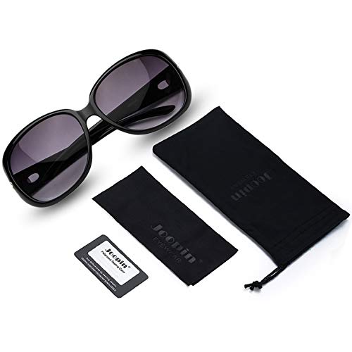 Joopin Gafas de Sol Mujer Moda Polarizadas Protección UV400 de Gran Tamaño Gafas de Sol Señoras (Paquete simple negro)