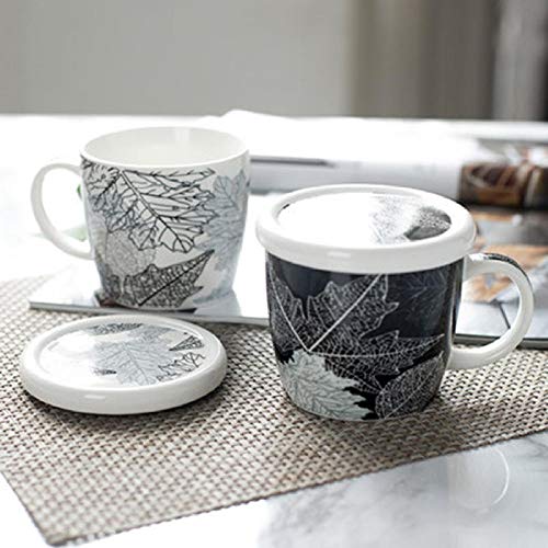 Jooyouo-TH Taza de cerámica Simple Taza de café Leche Tazas Hechas a Mano Hueso China Taza de Esmalte Productos ecológicos 50N4079-Style_1_370_ML