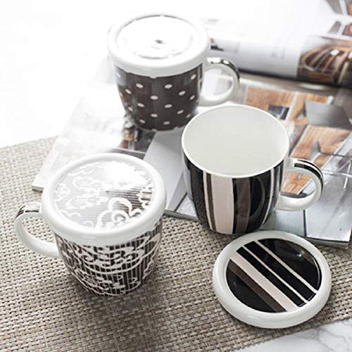 Jooyouo-TH Taza de cerámica Simple Taza de café Leche Tazas Hechas a Mano Hueso China Taza de Esmalte Productos ecológicos 50N4079-Style_1_370_ML