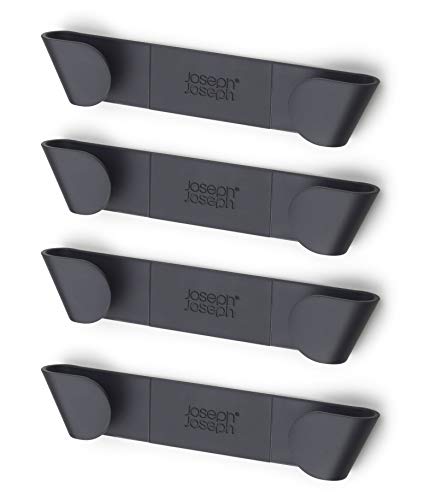 Joseph Joseph 85149 Juego de 4 Sujeciones Interiores para Tapas de Cazuela o Sartén en Color Gris CupboardStore, ABS
