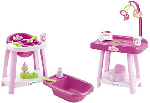 Jouets Ecoiffier 3 en 1 Nursery, 2878, Multicolor