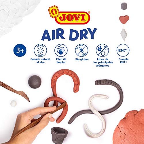 Jovi- Air Dry Pasta para modelar, Color blanco, 1 kilo (86)