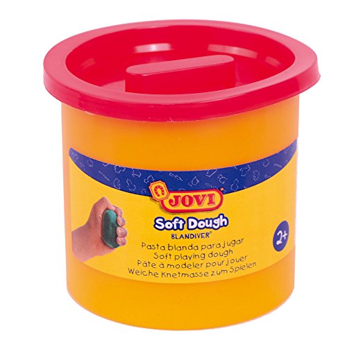 Jovi Soft Dough Blandiver, Estuche de 5 Botes, 110 g, Color Rojo (45003)