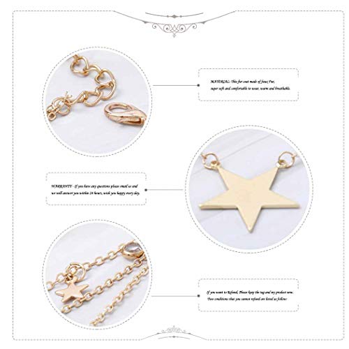 Jovono Fashion Star Gargantilla Multi - Collar con colgante de estrella para joyería de la amistad regalo del día de la madre (dorado)