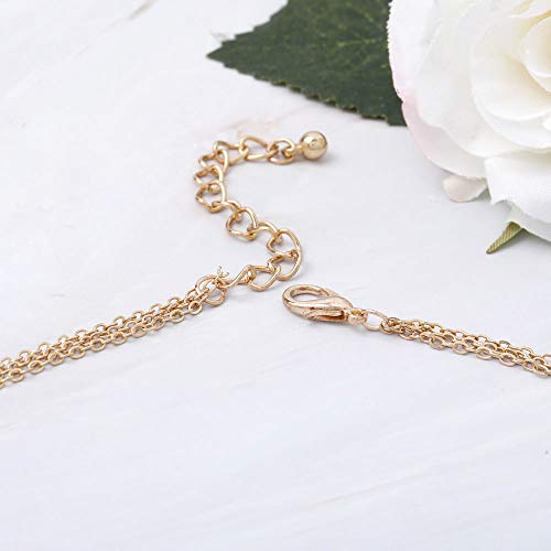 Jovono Fashion Star Gargantilla Multi - Collar con colgante de estrella para joyería de la amistad regalo del día de la madre (dorado)