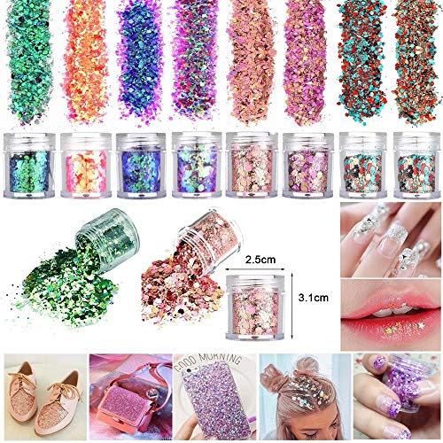 JOYJULY Suministros de uñas con juego de pinceles de 15 piezas, bolígrafo de 5 piezas, kit de diamantes de imitación 3D de 2 piezas, lentejuelas brillantes de 8 piezas para uñas