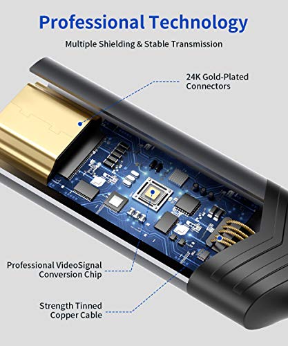JSAUX Adaptador Mini Displayport a Hdmi, Adaptador Thunderbolt a HDMI Convertidor con Contactos chapados en Oro para MacBook Air/Pro, Microsoft Surface Pro, Monitor, Proyector, PC Ordenador etc-Gris