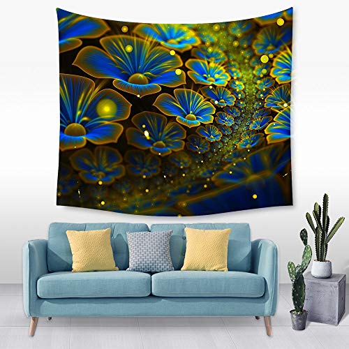 jtxqe Tapiz de Flores Tridimensional Tela Colgante de Pared Tela de decoración de Cama 16 150 * 150 cm