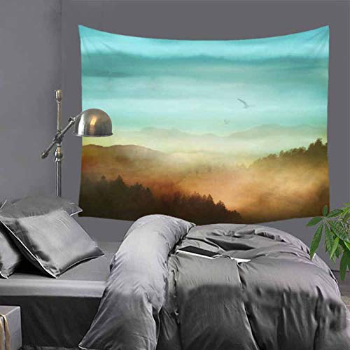 jtxqe Tapiz Decorativo Manta Cojín Estampado Cojín Seaside Park Cojín Mandala Park Cojín Impreso Fondo de Tela 130x150cm