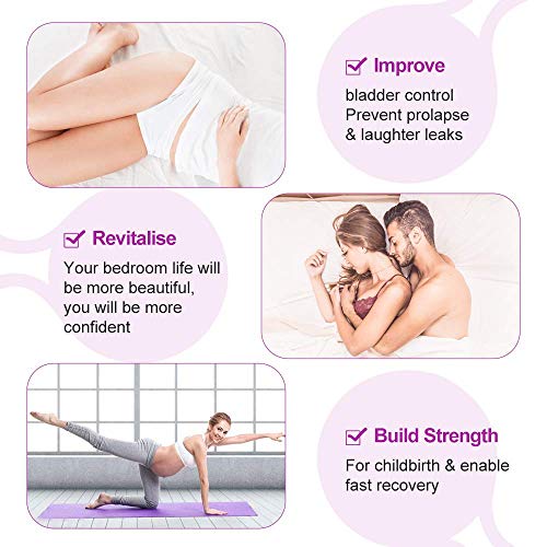 Juego de 2 pesas de ejercicios de Kegel Balls Bola Ben Wa - Kit de ejercicio para el suelo pélvico recomendado por el médico - Ajuste y fortalecimiento del suelo pélvico Control de la vejiga