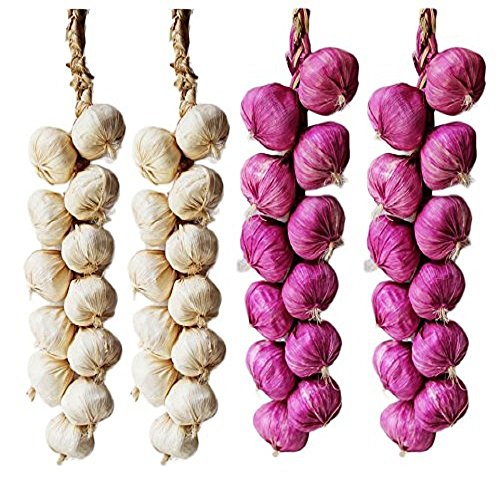 Juego de ajos artificiales colgantes de Welim. 2 colores, 4 piezas