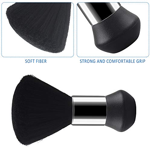 Juego de Capa Peluqueria negra, Capa Ajustable Profesional del Salon con un Cepillo de Cuello para Barbero, Capa Peluqueria Adulto Ideal para Barberías y Salones de Belleza